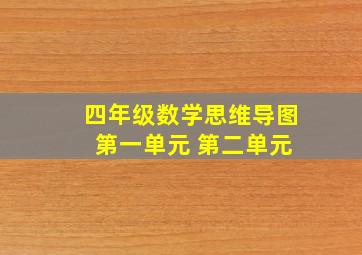 四年级数学思维导图 第一单元 第二单元